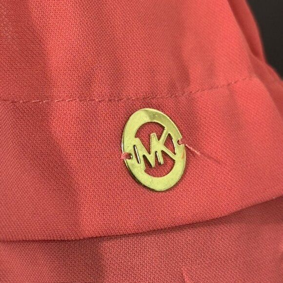 Michael Kors Women’s Striped Chiffon Bottom Burnt Orange Tank Top Size M - Picture 2 of 7